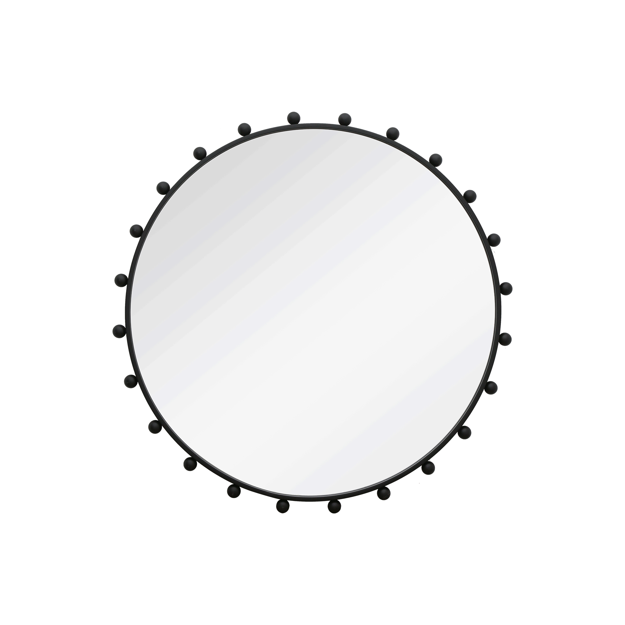 Modern round tempered glass security mirror for retail stores - Shatterproof 8mm thickness